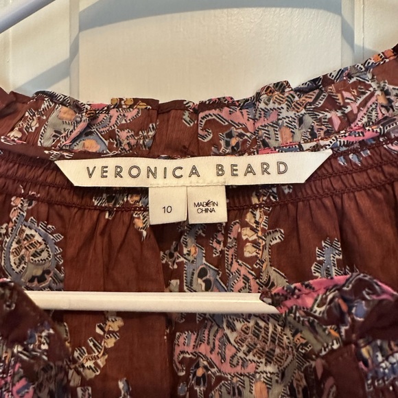 Veronica Beard Ruffled Print Blouse - Picture 3 of 3